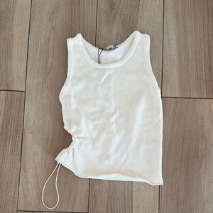 NWT Zara Off-White Knit Top with Opening SZ SMALL